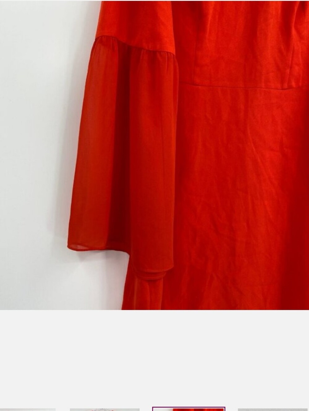 BCBGMaxAzria Vibrant Red Long-Sleeve A-Line Dress Size M - Picture 3 of 13